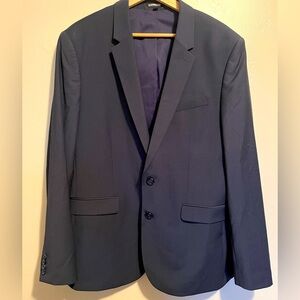 Express Stretch Plus, Wrinkle Resistant, Extra Slim, 42 R Navy Sport Coat